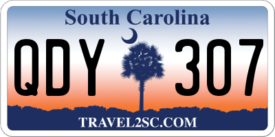 SC license plate QDY307