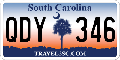 SC license plate QDY346