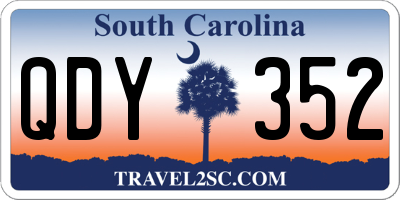 SC license plate QDY352