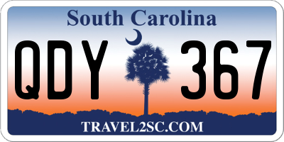 SC license plate QDY367