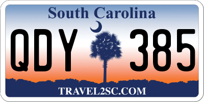SC license plate QDY385