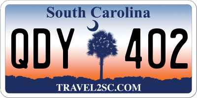 SC license plate QDY402
