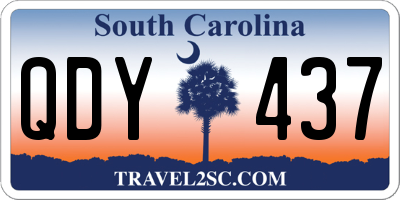SC license plate QDY437