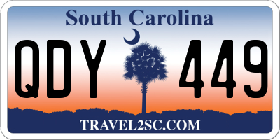 SC license plate QDY449