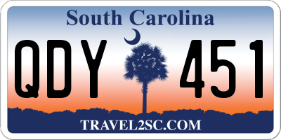 SC license plate QDY451