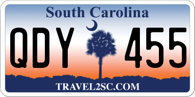 SC license plate QDY455