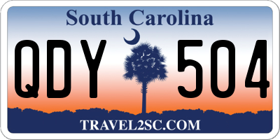 SC license plate QDY504