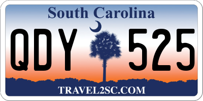 SC license plate QDY525