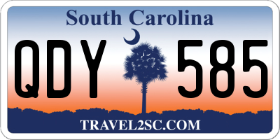 SC license plate QDY585