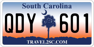 SC license plate QDY601