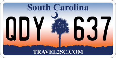 SC license plate QDY637