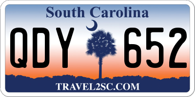 SC license plate QDY652