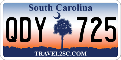 SC license plate QDY725