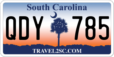 SC license plate QDY785
