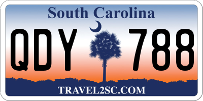 SC license plate QDY788