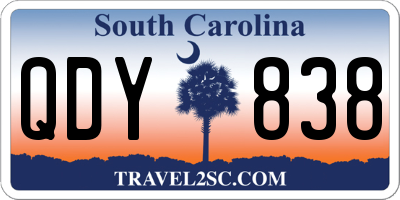 SC license plate QDY838