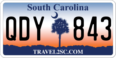 SC license plate QDY843