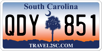 SC license plate QDY851