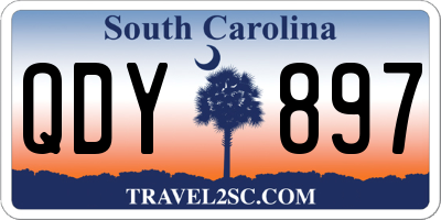 SC license plate QDY897