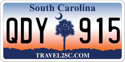SC license plate QDY915