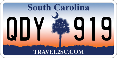 SC license plate QDY919