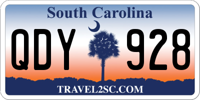 SC license plate QDY928