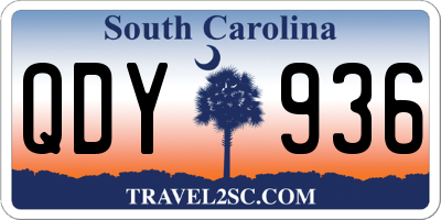SC license plate QDY936