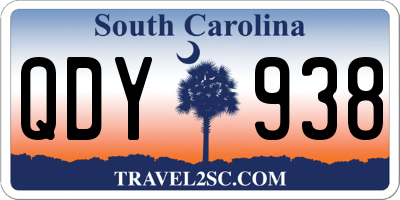 SC license plate QDY938