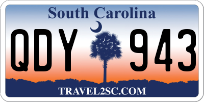 SC license plate QDY943