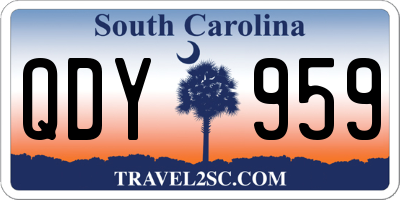 SC license plate QDY959
