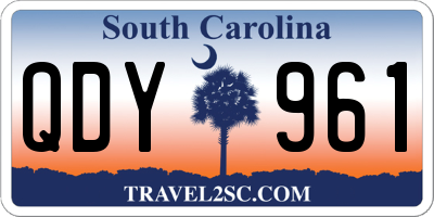 SC license plate QDY961