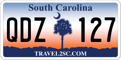 SC license plate QDZ127