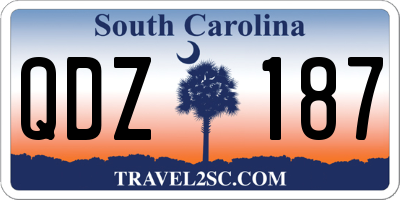 SC license plate QDZ187