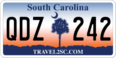 SC license plate QDZ242