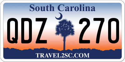 SC license plate QDZ270
