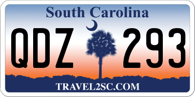 SC license plate QDZ293