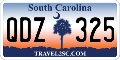 SC license plate QDZ325