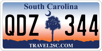 SC license plate QDZ344