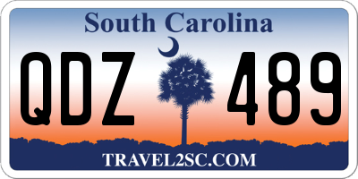 SC license plate QDZ489