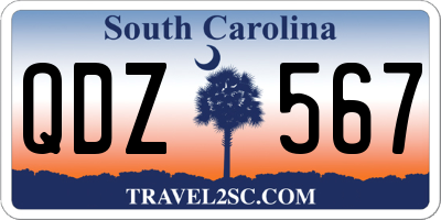 SC license plate QDZ567