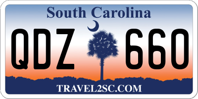 SC license plate QDZ660