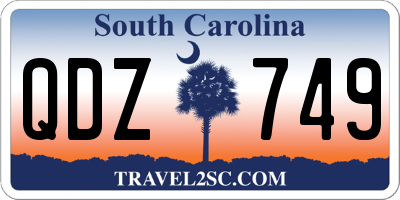 SC license plate QDZ749