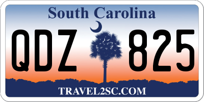 SC license plate QDZ825