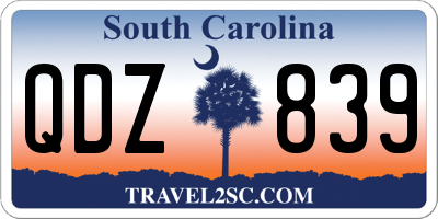 SC license plate QDZ839