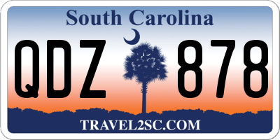 SC license plate QDZ878