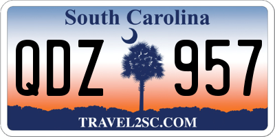 SC license plate QDZ957