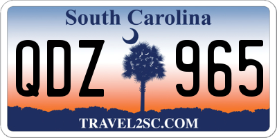 SC license plate QDZ965