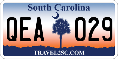 SC license plate QEA029