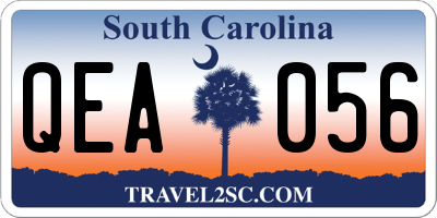 SC license plate QEA056