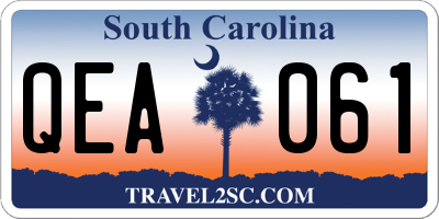 SC license plate QEA061